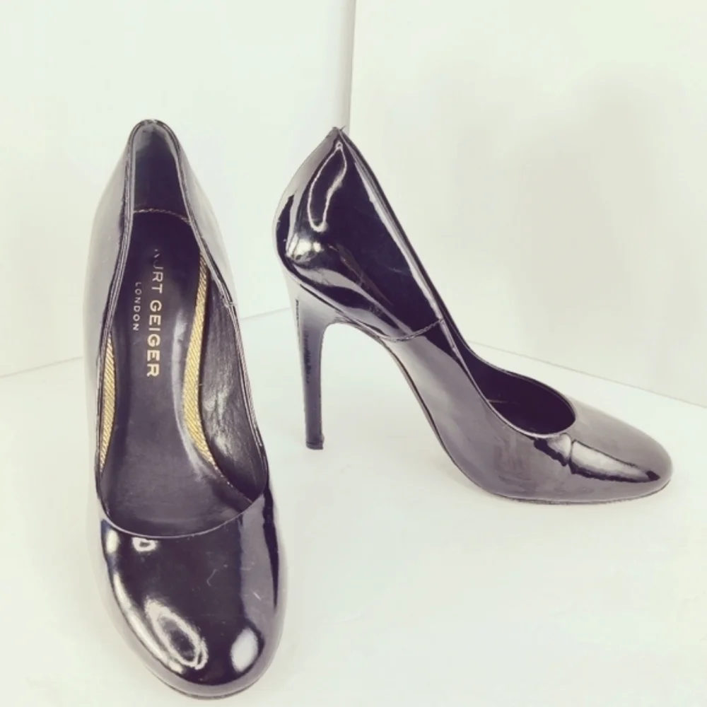 Kurt Geiger Black Patent Leather Stiletto Pumps 4